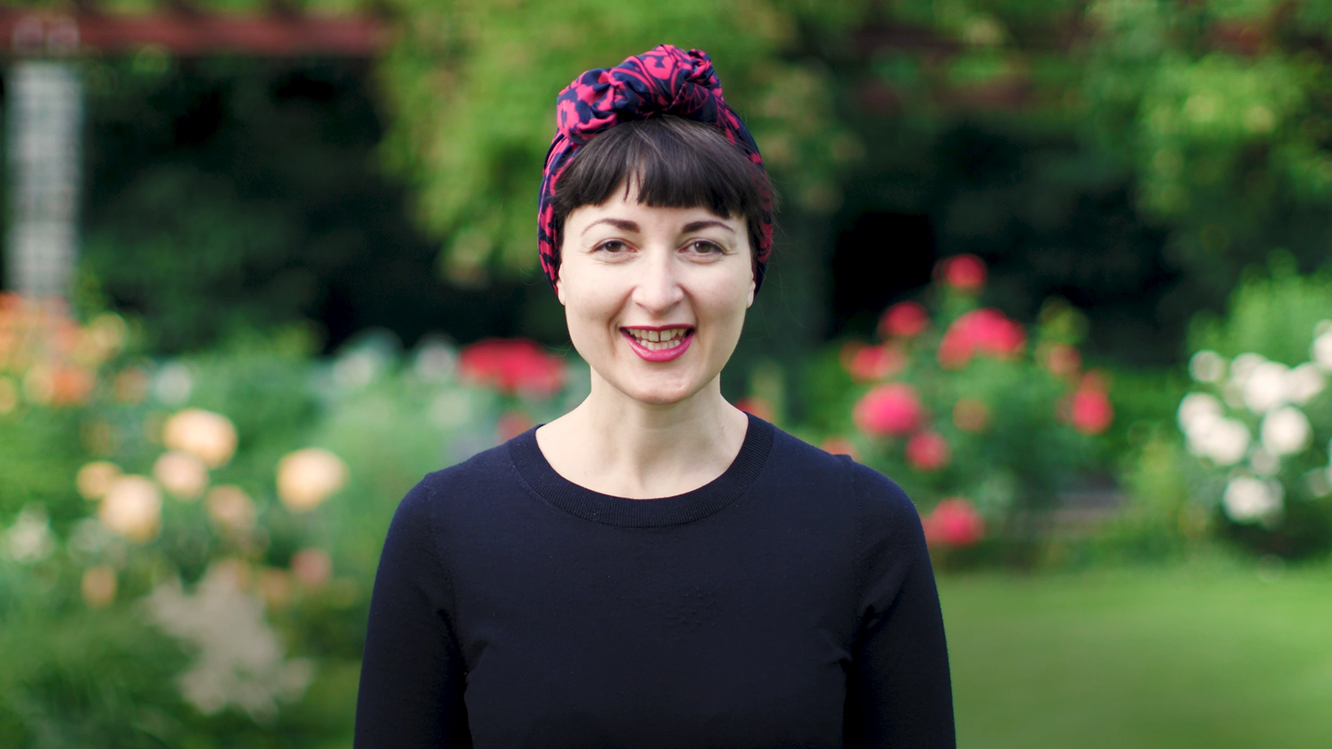 Ein Bild zeigt Anastassia Pletouchina am Jubiläum 