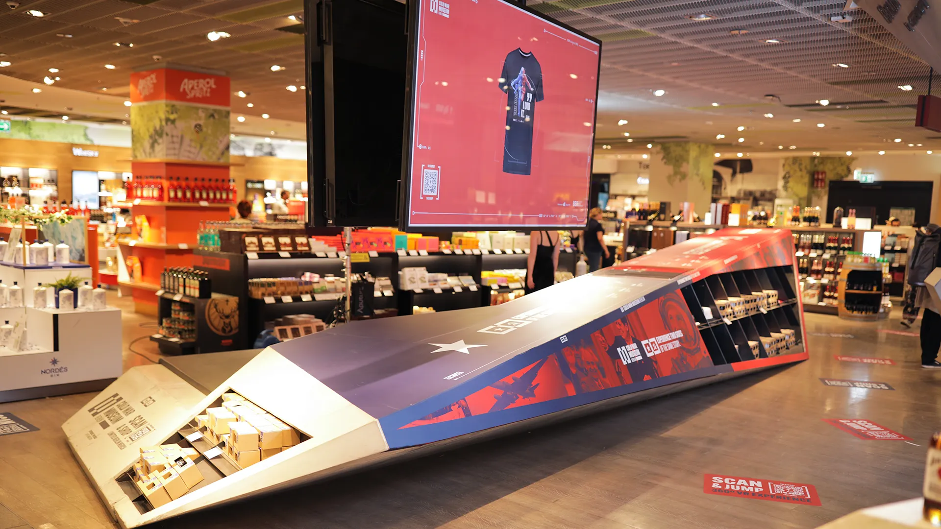 Ein Bild zeigt den DutyFree Shop am Fklughafen BER Berlin Brandenburg.