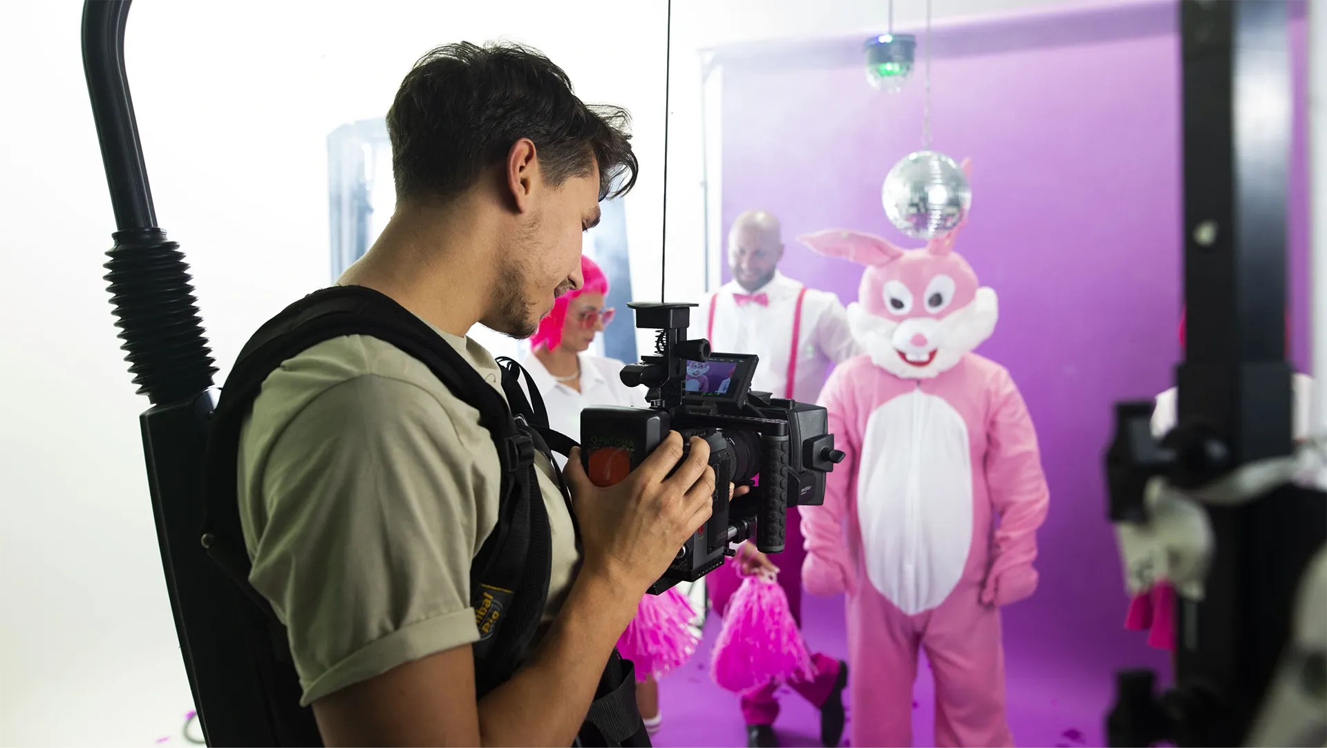 Ein Bild zeigt einen Ausschnitt für den Dreh der Kampagne 